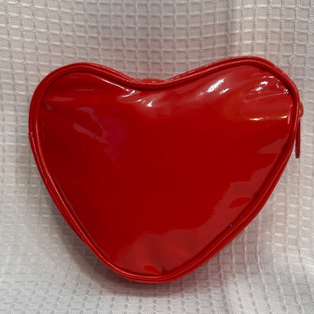 Forever 21 Red Heart Cosmetic Bag